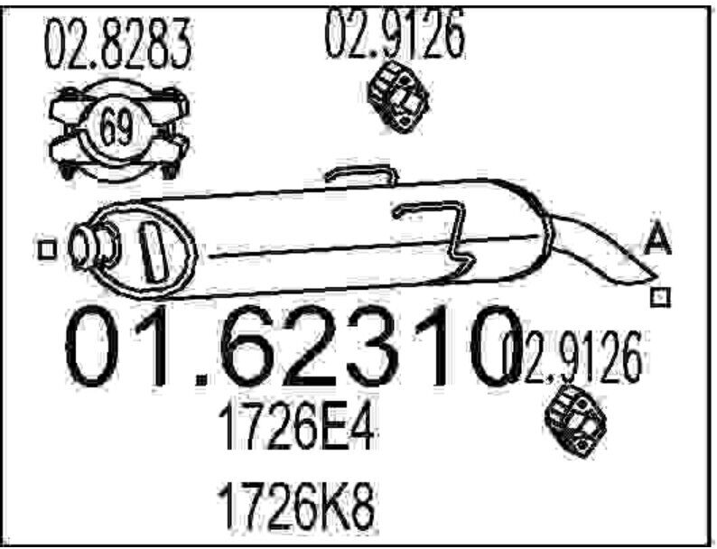 Silenziatore Posteriore Mts 01.62310