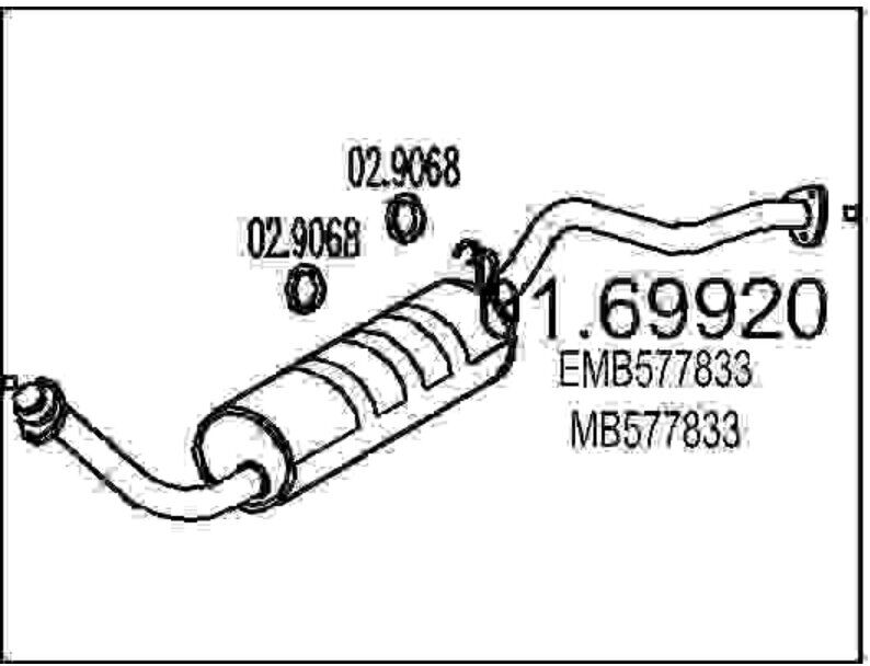 Silenziatore Posteriore Mts 01.69920