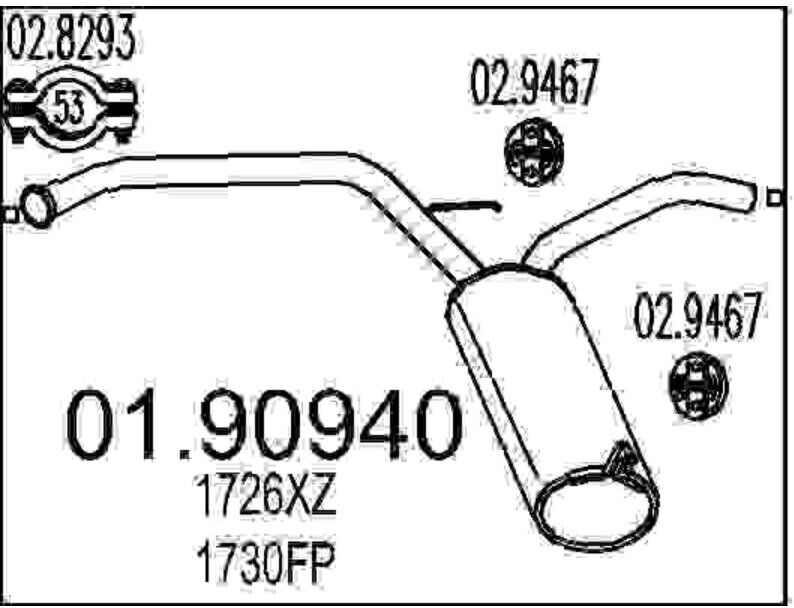 Silenziatore Posteriore Mts 01.90940