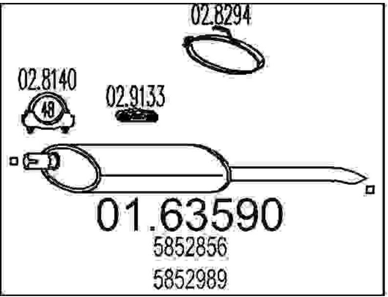 Silenziatore Posteriore Mts 01.63590