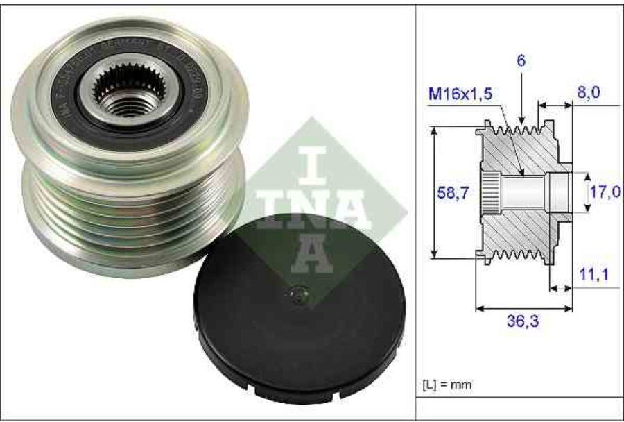 Puleggia Alternatore Ina 535 0160 10