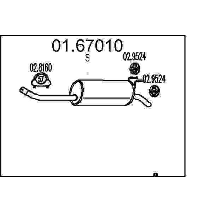 Silenziatore Posteriore Mts 01.67010
