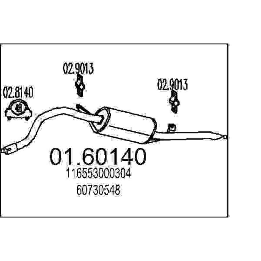 Silenziatore Posteriore Mts 01.60140