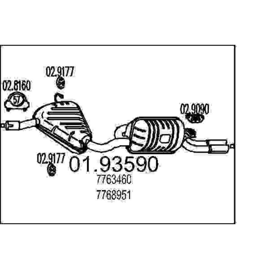 Silenziatore Posteriore Mts 01.93590