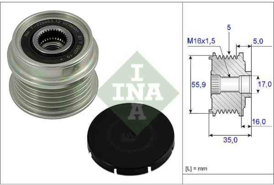 Puleggia Alternatore Ina 535 0004 10