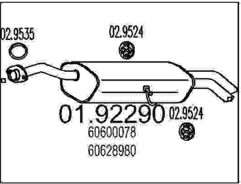 Silenziatore Posteriore Mts 01.92290