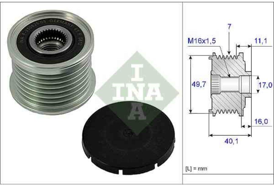 Puleggia Alternatore Ina 535 0021 10