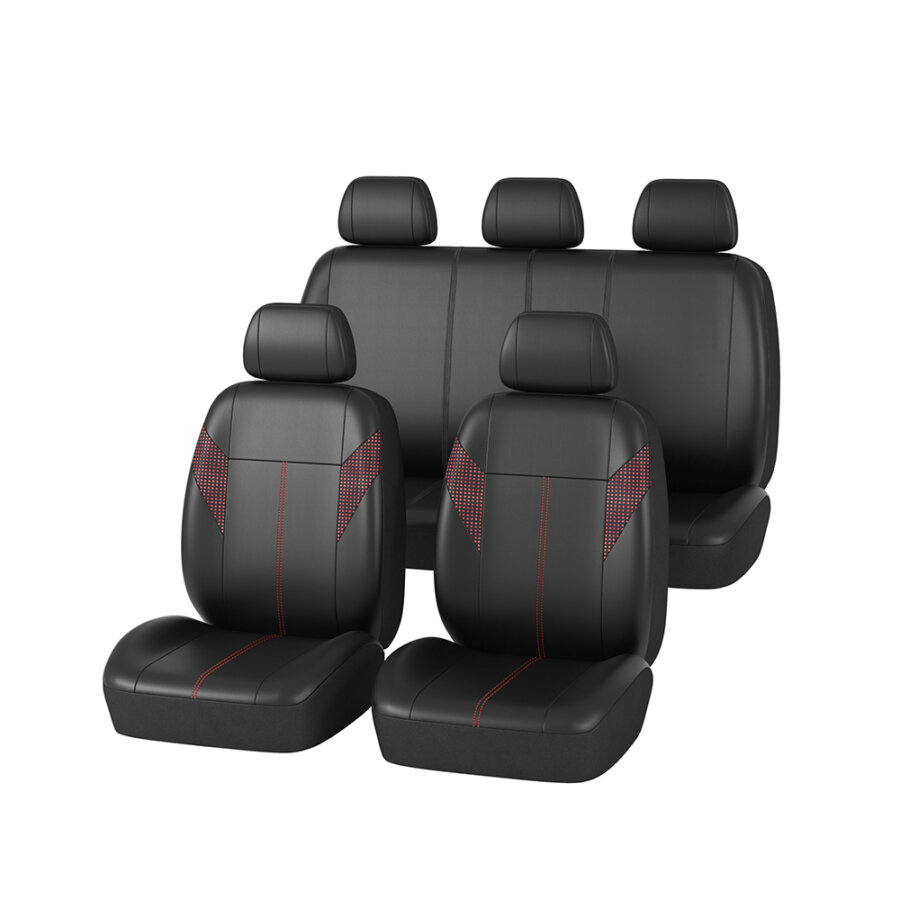 Set Di Coprisedili Auto Universali Sedna Norauto Nero E Rosso