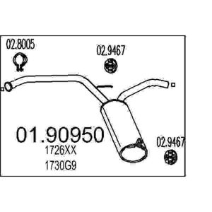 Silenziatore Posteriore Mts 01.90950