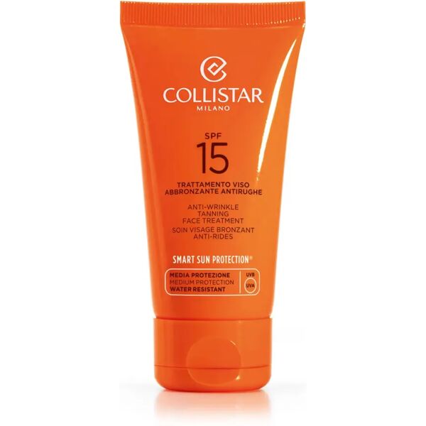 collistar trattamento viso abbronzante antirughe media protezione spf 15 50 ml