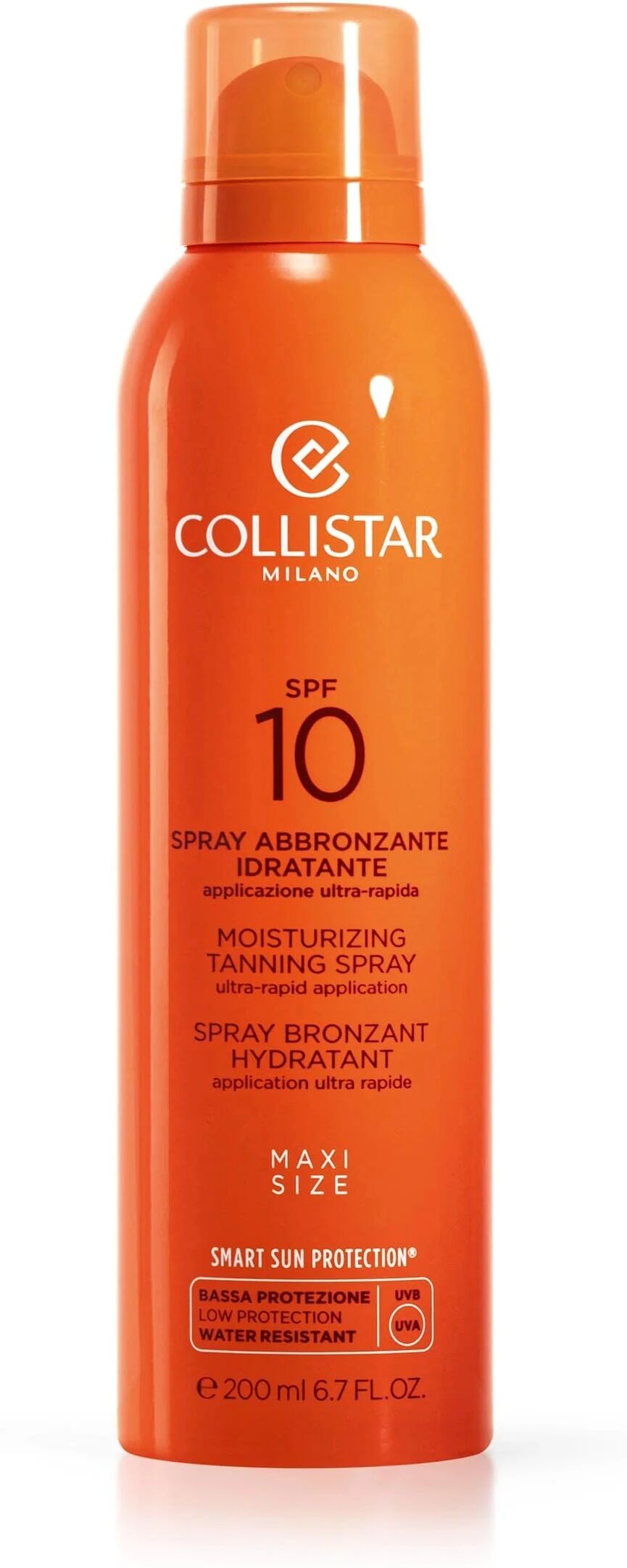 collistar spray abbronzante idratante spf 10 200 ml