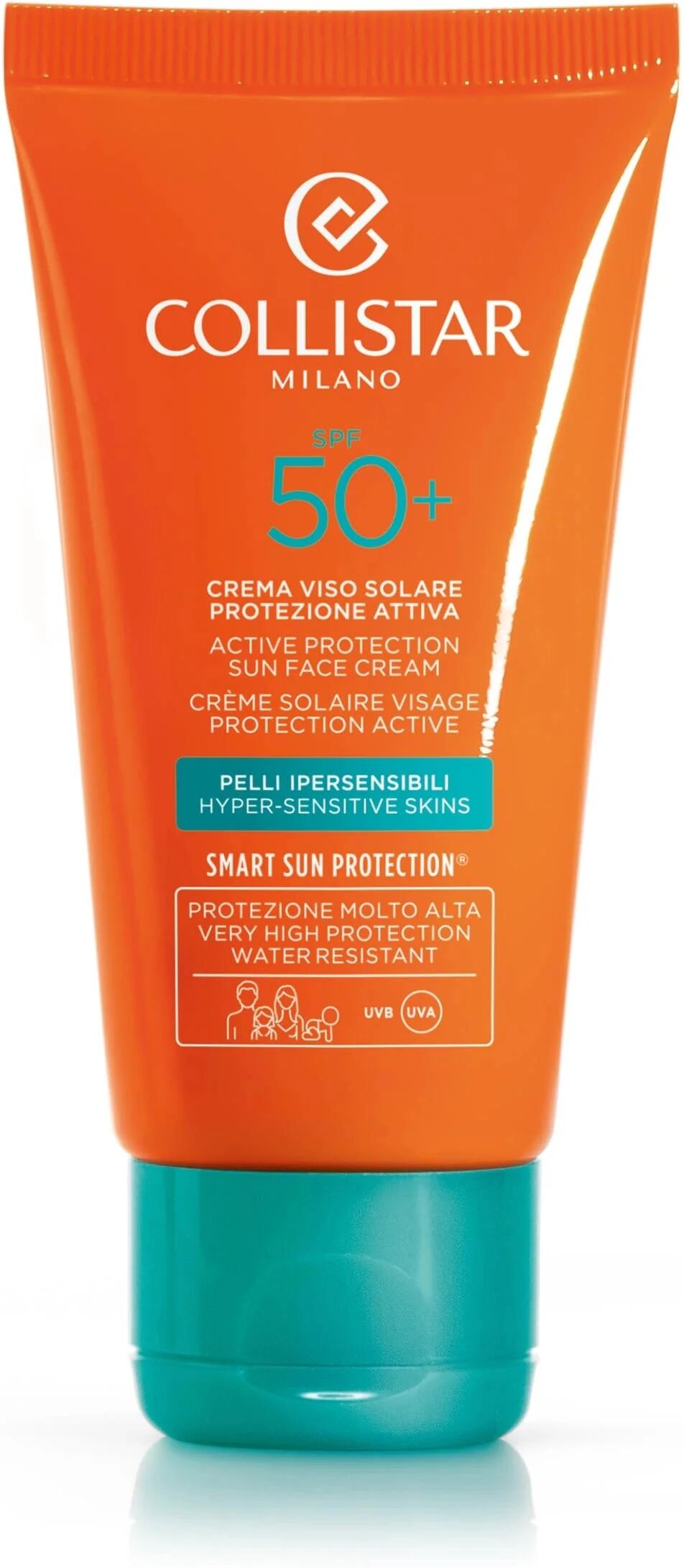 Collistar Crema Viso Solare Protezione Attiva Per Pelli Ipersensibili SPF 50+ 50 ml