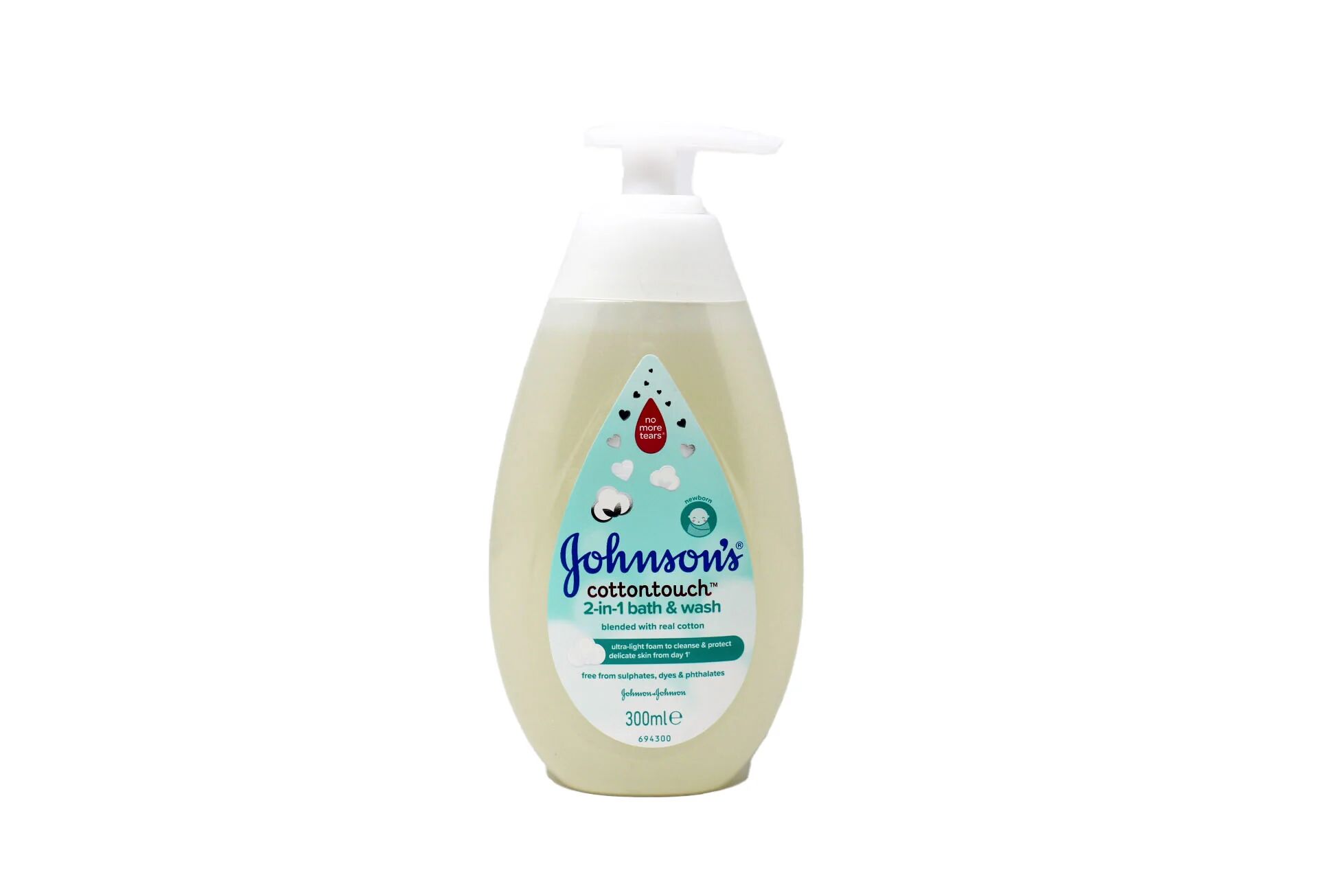 johnson's cottontouch 2 in 1 bagno doccia per bambini 300 ml