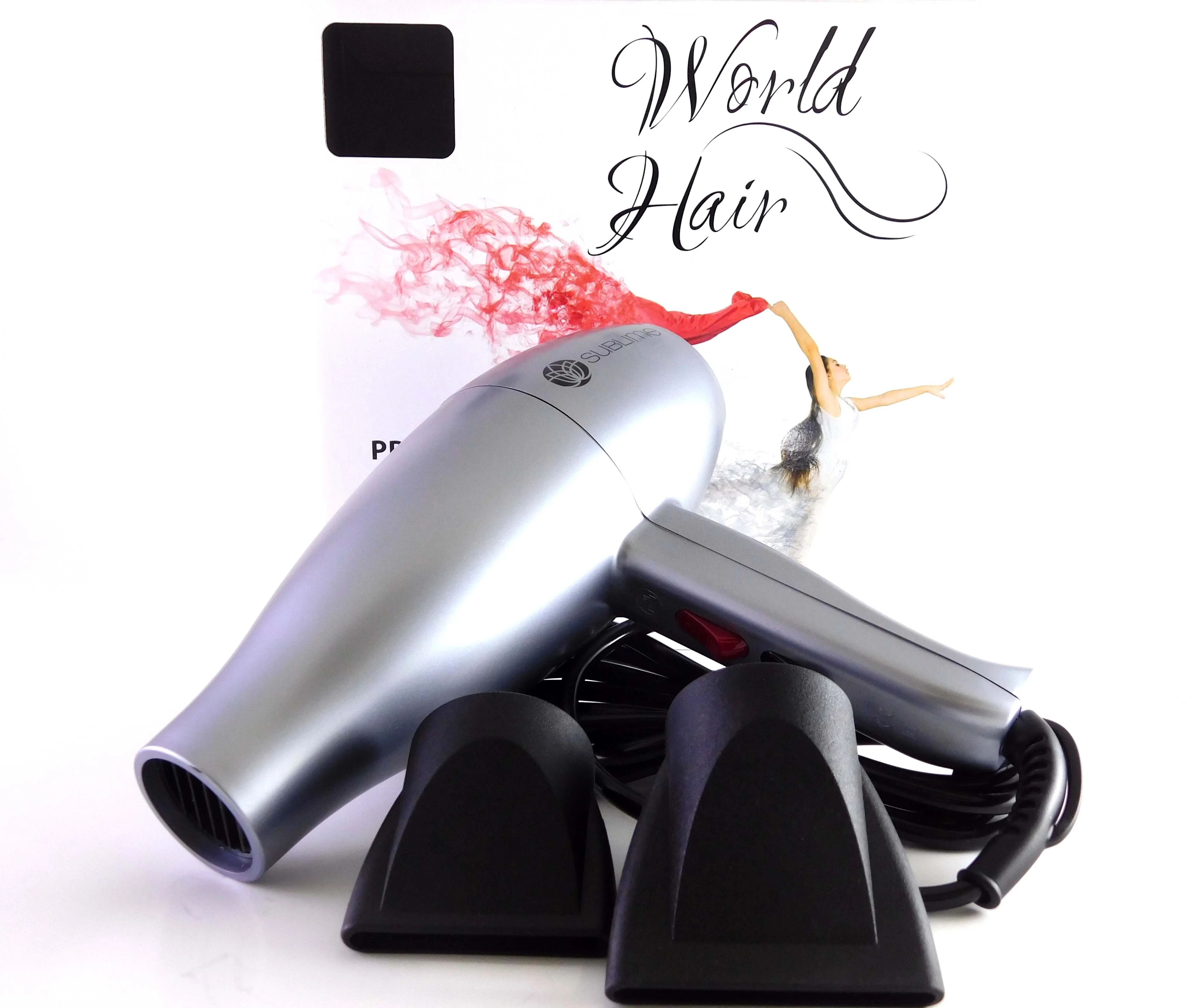 sublime worldhair  asciugacapelli professionale grigio cromato 2000 w