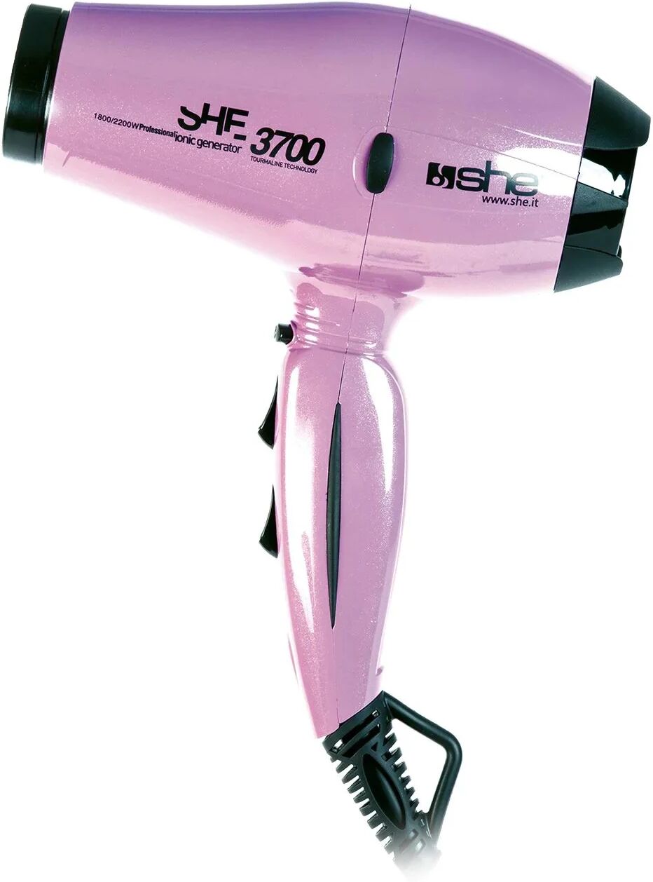 she professional asciugacapelli compatto 3700 ionic 2200 w colore lilla