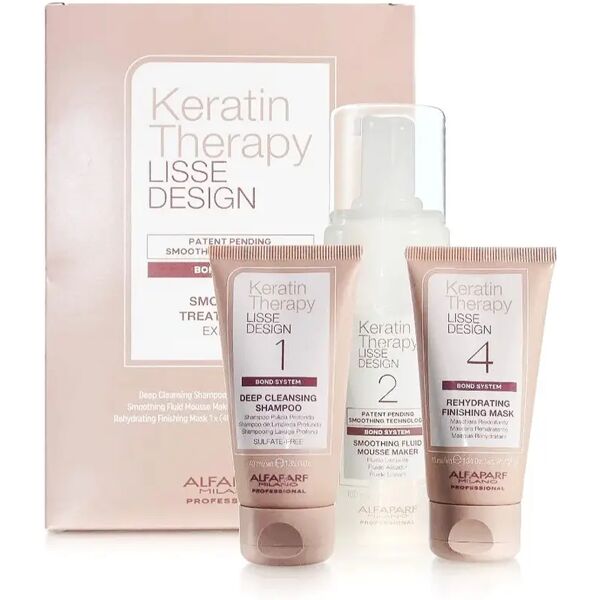 alfaparf milano keratin therapy lisse design bond system trattamento lisciante express 3 pz