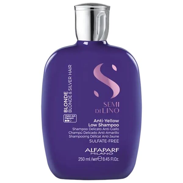 alfaparf milano semi di lino blonde shampoo anti giallo per capelli biondi e silver 250 ml