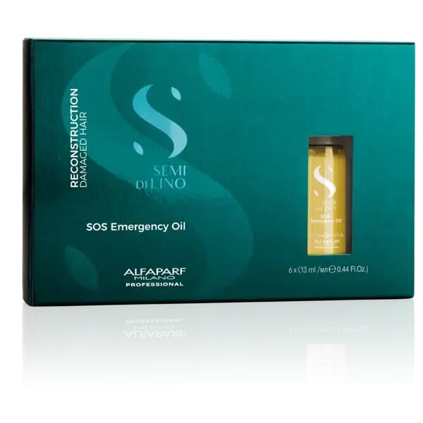 alfaparf milano semi di lino reconstruction damaged hair sos emergency oil trattamento ricostruzione per capelli danneggiati 6 fiale da 13 ml