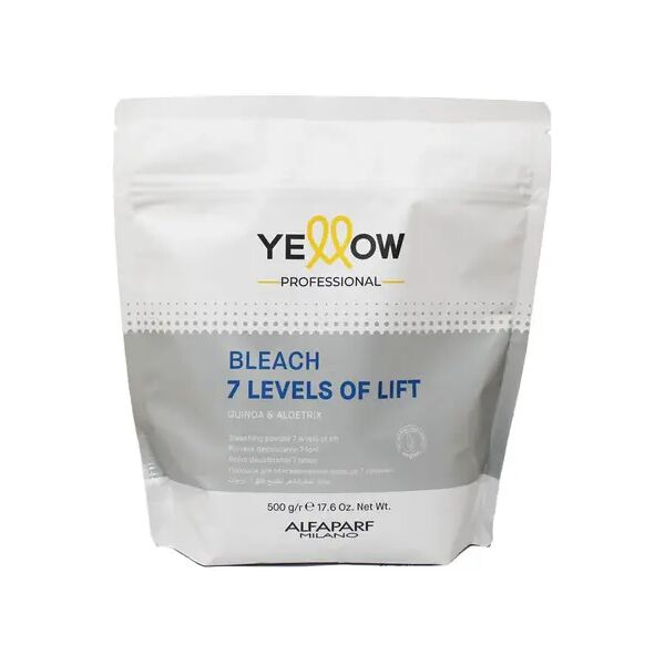 alfaparf yellow polvere decolorante per capelli anti giallo 7 toni in busta 500 gr