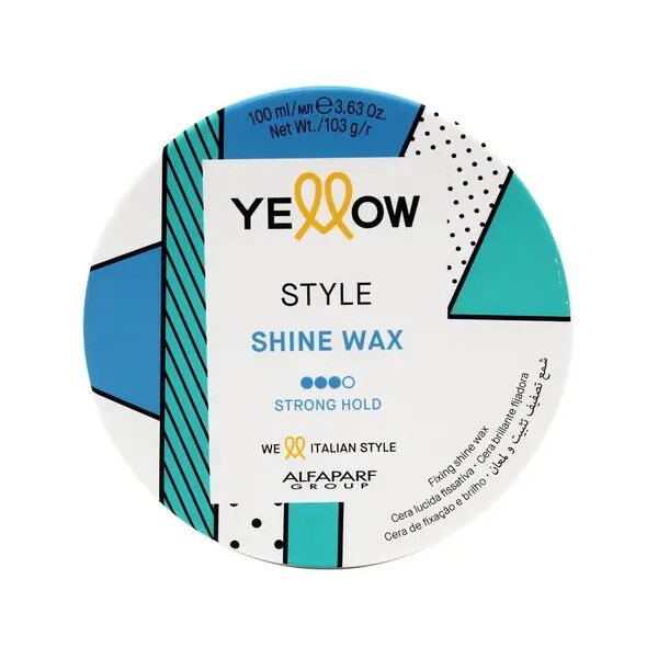 alfaparf yellow style shine wax cera lucida fissativa per capelli tenuta forte 100 ml