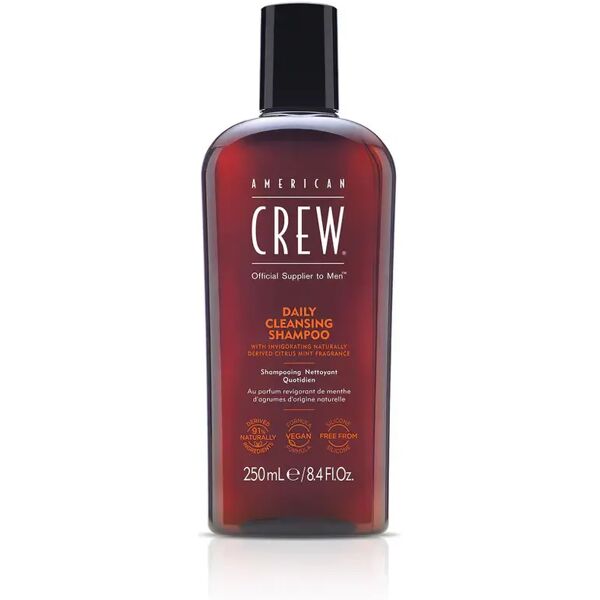 american crew daily cleansing shampoo per capelli 250 ml