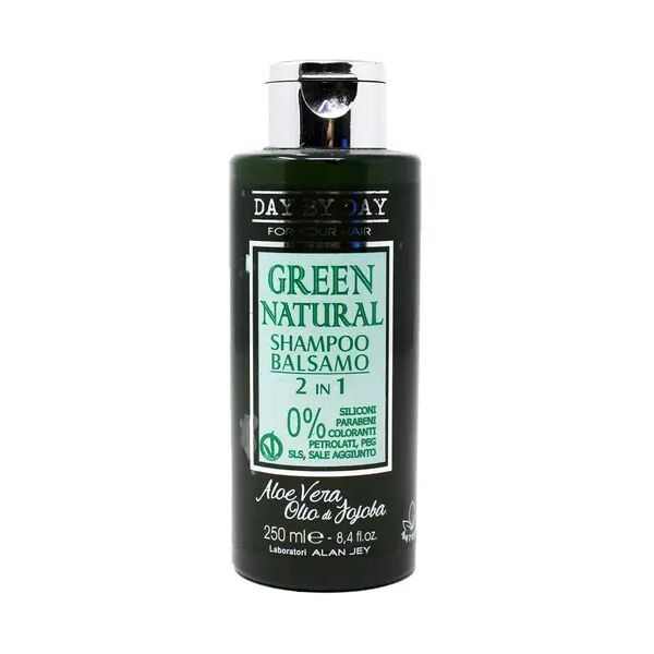 day by day green natural shampoo balsamo 2 in 1 per capelli 250 ml