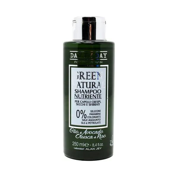 day by day green natural shampoo nutriente per capelli secchi e sfibrati 250 ml