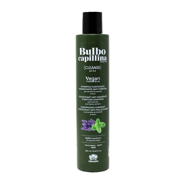 farmagan bulbo capillina formula vegan cleanse shampoo per capelli purificante coadiuvante anti forfora 250 ml