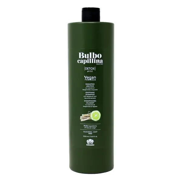 farmagan bulbo capillina formula vegan detox shampoo lenitivo per capelli per uso frequente 1000 ml