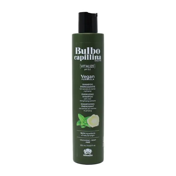 farmagan bulbo capillina formula vegan vitalize shampoo per capelli energizzante coadiuvante anti caduta 250 ml