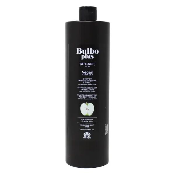 farmagan bulbo plus formula vegan replenish shampoo per capelli danneggiati e fragili 1000 ml