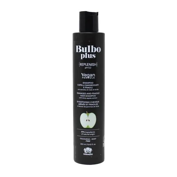 farmagan bulbo plus formula vegan replenish shampoo per capelli danneggiati e fragili 250 ml