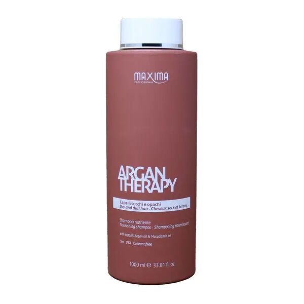 maxima professional maxima argan therapy shampoo per capelli secchi e opachi 1000 ml