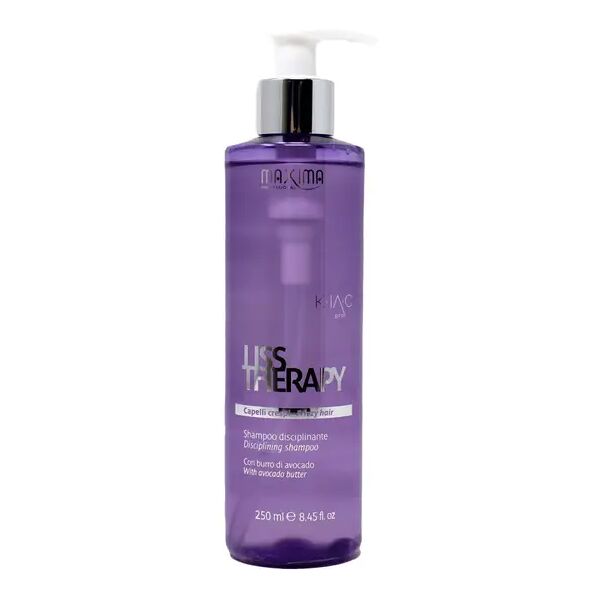 maxima professional maxima liss therapy shampoo disciplinante per capelli crespi con burro di avocado 250 ml