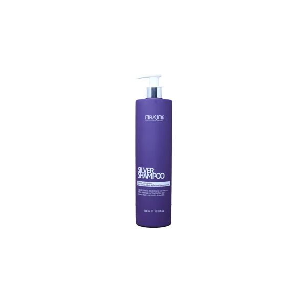maxima professional maxima silver shampoo effetto anti giallo per capelli bianchi,decolorati e con mèches 500 ml