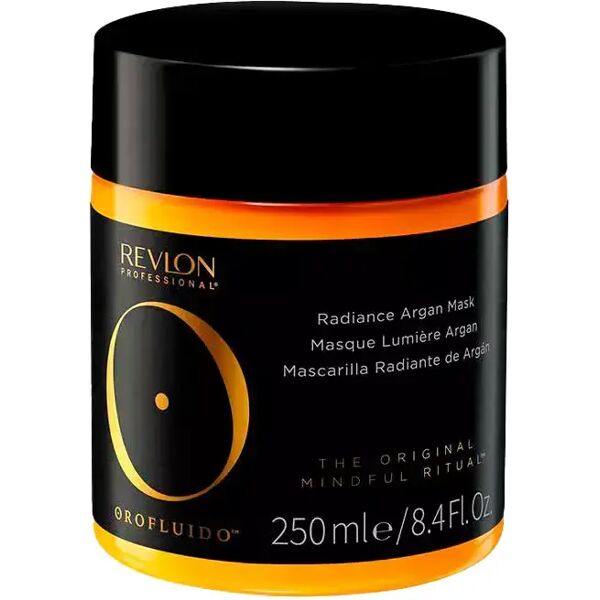 orofluido revlon  radiance maschera illuminante con olio di argan per capelli 250 ml