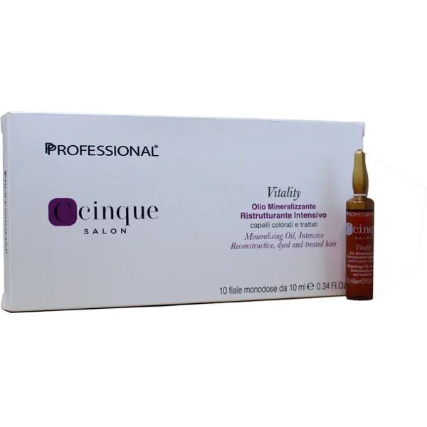 professional ccinque salon olio mineralizzante ristrutturante per capelli 10 fiale da 10 ml