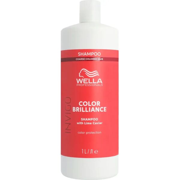 wella invigo color brilliance shampoo per capelli colorati spessi con caviale di limone 1000 ml