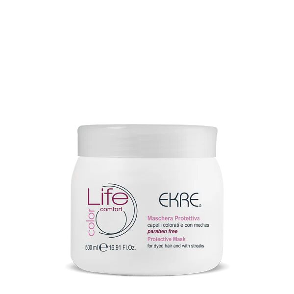 ekre life comfort color maschera protettiva capelli colorati e con meches 500 ml