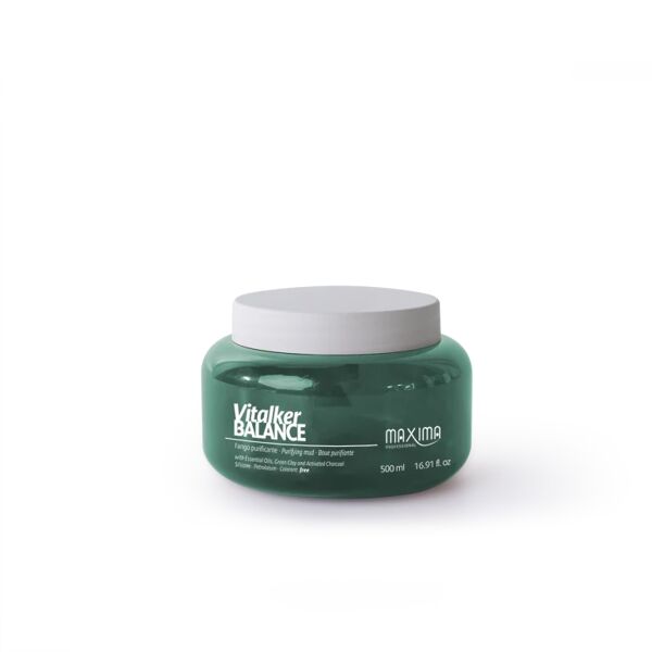 maxima professional maxima vitalker balance fango purificante trattamento pre shampoo per la pulizia del cuoio capelluto 500 ml