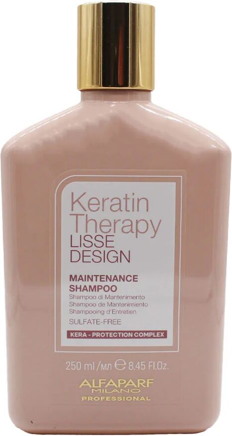 alfaparf milano keratin therapy lisse design keratin shampoo di mantenimento per capelli post lisciatura 250 ml