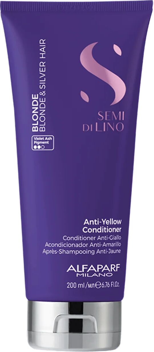 alfaparf milano semi di lino blonde conditioner anti giallo per capelli biondi e silver 200 ml