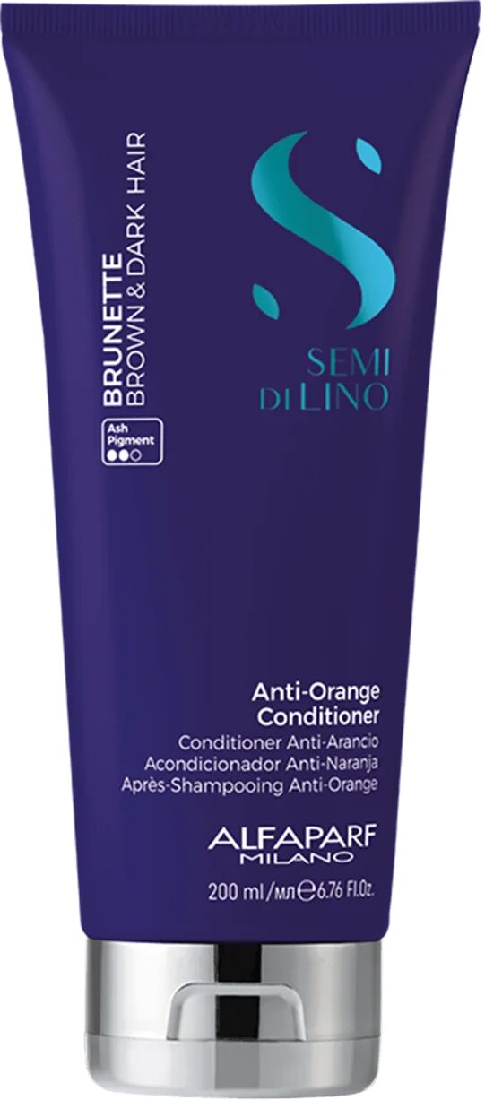 alfaparf milano semi di lino brunette conditioner anti arancio per capelli castani e bruni 200 ml