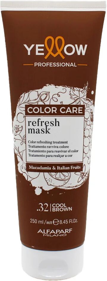 alfaparf yellow color care maschera ravviva colore marrone freddo 250 ml