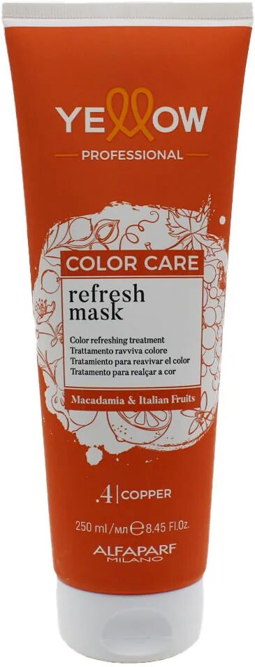 alfaparf yellow color care maschera ravviva colore rame 250 ml