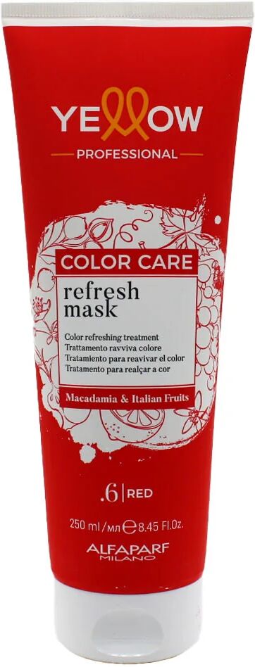 alfaparf yellow color care maschera ravviva colore rossa 250 ml