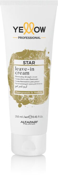 alfaparf yellow star leave in cream crema districante illuminante per capelli 250 ml