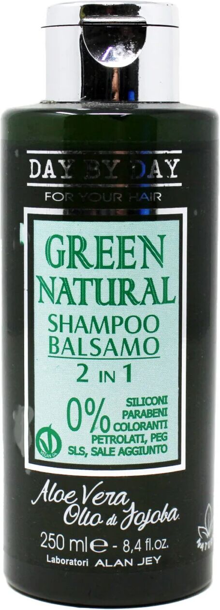 day by day green natural shampoo balsamo 2 in 1 per capelli 250 ml