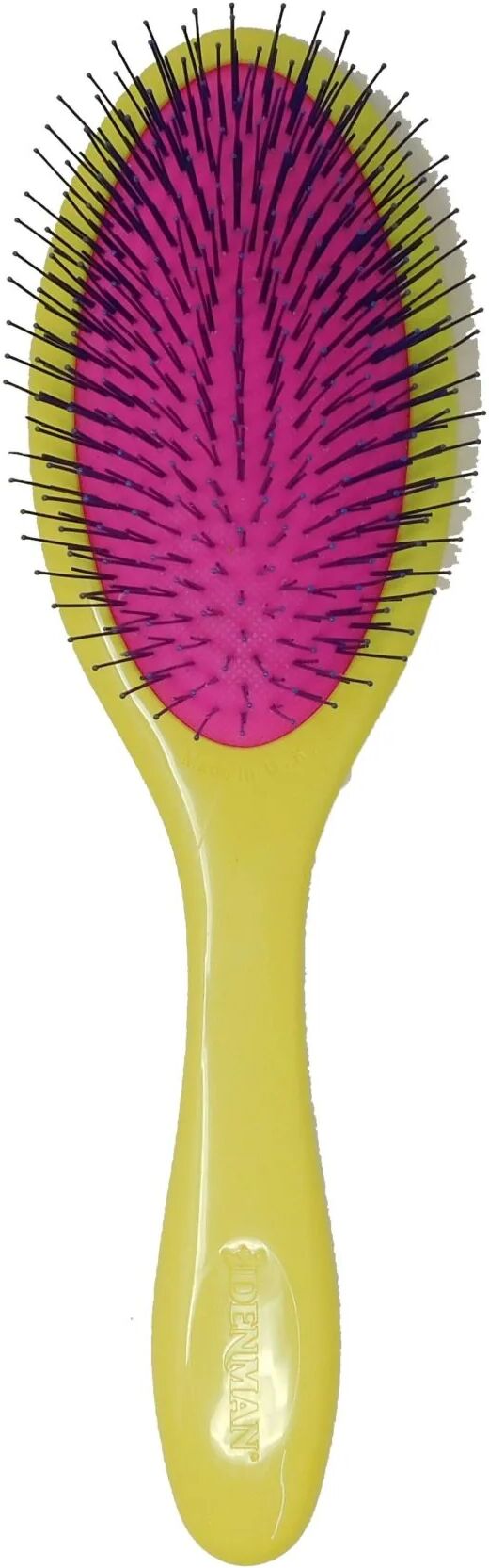 denman tangle tamer gentle spazzola districante delicata per capelli d93 yellow