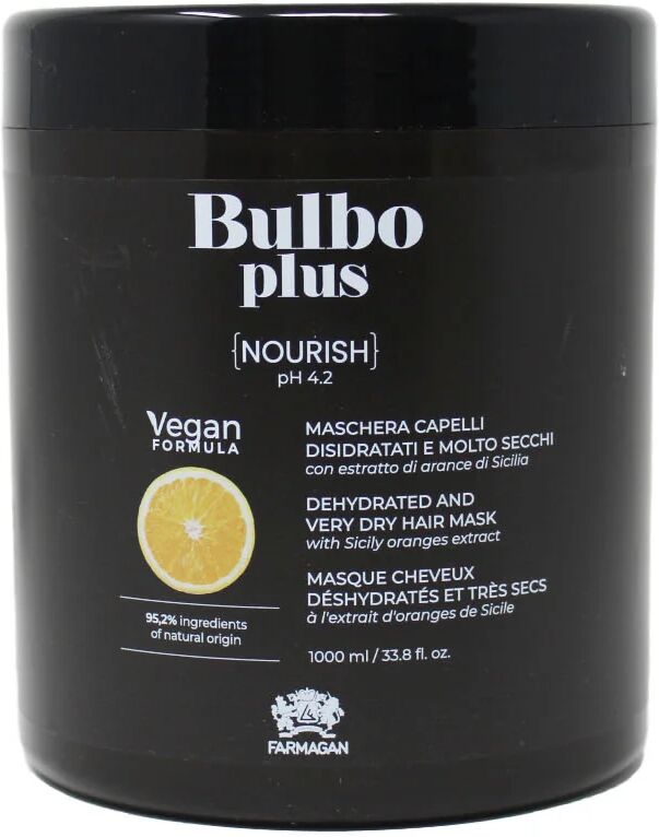 farmagan bulbo plus formula vegan nourish maschera per capelli danneggiati e molto secchi 1000 ml